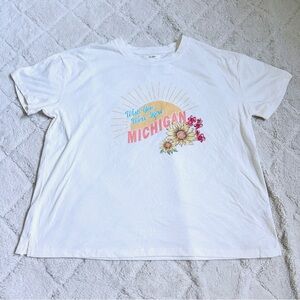 Maurices | "Wish You Were Here Michigan" Short Sleeve Tee | Size Medium